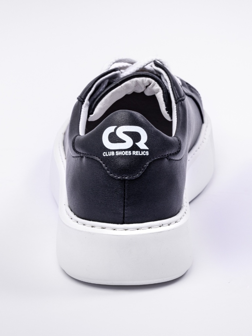 Leather Sneaker (Black-White) - Picture 6 of 9